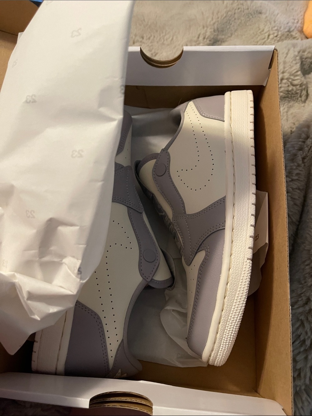 Women’s Nike air jordan 1 retro low slip on atmosphere grey & pale ivory - NEW - Picture 6 of 6